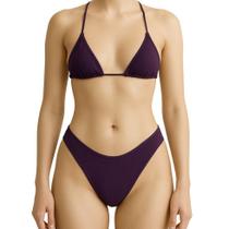 Biquíni Feminino De Amarrar Canelado Cortininha Sem Bojo Asa Delta Praia Marquinha Biquíni Feminino De Amarrar Canelado Cortininha Sem Bojo Asa Delta Praia Marquinha