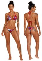 Biquíni Feminino de Veludo Cortininha Com Bojo Calcinha Empina Bumbum e Tira Lateral Biquíni Feminino de Veludo Cortininha Com Bojo Calcinha Empina Bumbum e Tira Lateral