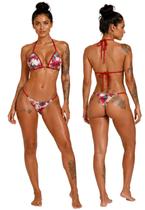 Biquíni Feminino de Veludo Cortininha Com Bojo Calcinha Empina Bumbum e Tira Lateral Biquíni Feminino de Veludo Cortininha Com Bojo Calcinha Empina Bumbum e Tira Lateral