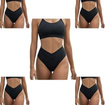 Biquini Feminino Fio Dental Cintura Alta Asa Delta Top Verão Efeito Lipo Cortininha Marquinha Moda Praia MONTE O SEU Biquini Feminino Fio Dental Cintura Alta Asa Delta Top Verão Efeito Lipo Cortininha Marquinha Moda Praia MONTE O SEU