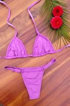 Biquini feminino fita rosa regulagem lateral calcinha praia piscina bronze Biquini feminino fita rosa regulagem lateral calcinha praia piscina bronze