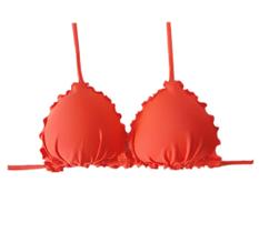 Biquíni feminino frufru ripple laranja com bojo parte de cima avulso Biquíni feminino frufru ripple laranja com bojo parte de cima avulso