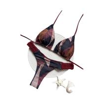 Biquíni Feminino Halter Mini Thong De Corte Alto Em Duas Peças RUOTONSEPT Roupa De Banho