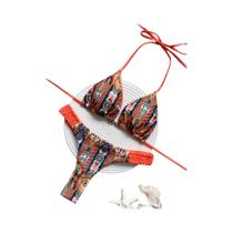 Biquíni Feminino Halter Mini Thong De Corte Alto Em Duas Peças RUOTONSEPT Roupa De Banho