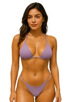 Biquini Feminino Liso Cortininha Com Calcinha de Fita e Fio Dental Biquini Feminino Liso Cortininha Com Calcinha de Fita e Fio Dental