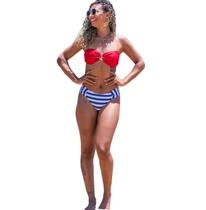 Biquini feminino marinheiro luxo poliamida premiun