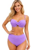 Biquíni Feminino Meia Taça com Bojo Calcinha Cintura Alta Alças Ajustáveis