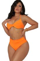 Biquíni Feminino Meia Taça Hot Pants Cintura Alta Biquíni Feminino Meia Taça Hot Pants Cintura Alta