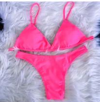 Biquíni feminino moda praia asa delta na cor rosa Biquíni feminino moda praia asa delta na cor rosa