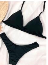 Biquini feminino moda praia tamanho P na cor preta