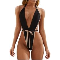 Biquíni feminino multicolor sexy cor sólida cintura alta corpo conjunto maiô