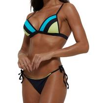 Biquini Feminino New Beach Tanga Dupla Face Preto - 23381 Biquini Feminino New Beach Tanga Dupla Face Preto - 23381