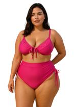 Biquíni Feminino Plus Size Aro Sem Bojo Calcinha Cintura Alta
