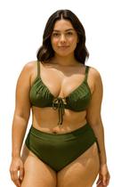 Biquíni Feminino Plus Size Aro Sem Bojo Calcinha Cintura Alta Biquíni Feminino Plus Size Aro Sem Bojo Calcinha Cintura Alta