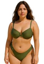 Biquíni Feminino Plus Size Canelado Aro Sem Bojo Calcinha BomBom Fio Duplo Biquíni Feminino Plus Size Canelado Aro Sem Bojo Calcinha BomBom Fio Duplo