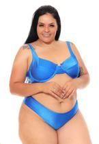 Biquíni Feminino Plus Size Canelado Aro Sem Bojo Calcinha Fio Duplo Asa Delta Biquíni Feminino Plus Size Canelado Aro Sem Bojo Calcinha Fio Duplo Asa Delta