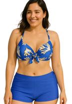 Biquíni Feminino Plus Size Com Bojo Alça Regulável e Calcinha Shortinho