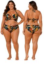 Biquíni Feminino Plus Size Com Bojo Sutiã Trançado Calcinha BomBom