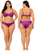 Biquíni Feminino Plus Size de Aro Sem Bojo Com Calcinha BomBom e Fio Duplo Canelado Biquíni Feminino Plus Size de Aro Sem Bojo Com Calcinha BomBom e Fio Duplo Canelado
