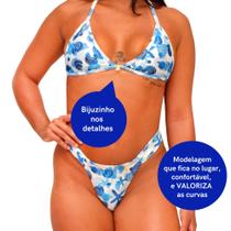 Biquini Feminino Praia Lateral Drapeada E Sutiâ Uv