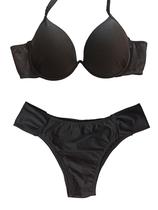 Biquíni feminino preto bojo meia taça com aro inteiro P ao 50