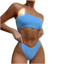 Biquíni feminino sólido de duas peças sexy push-up pad swimwear maiô conjunto de roupa de praia Biquíni feminino sólido de duas peças sexy push-up pad swimwear maiô conjunto de roupa de praia