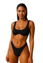 Biquíni Feminino Sutiã Aro Sem Bojo Calcinha Texturizado Fio Duplo Asa Delta Biquíni Feminino Sutiã Aro Sem Bojo Calcinha Texturizado Fio Duplo Asa Delta