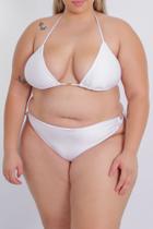 Biquini feminino top cortininha calcninha amarração plus size