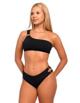 Biquíni Feminino Um Ombro Só com Argola Todo Forrado Lycra Premium