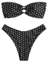 Biquíni feminino ZAFUL Bandeau O Ring sem alças e corte alto Biquíni feminino ZAFUL Bandeau O Ring sem alças e corte alto