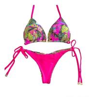 Biquíni Fervedouro Floral/ Pink Neon