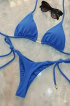 Biquíni Fio Dental Feminino Amarração Lateral - Bronze Perfeito Moda Praia Verão 2026