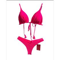Biquíni Fiorella Genova Renda Rosa Neon