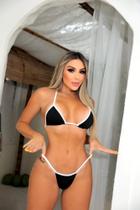 Biquini Fita Duas Cores Moda Verão