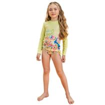 Biquíni flora 3 peças lima neon dry uv50+ infanti Biquíni flora 3 peças lima neon dry uv50+ infanti