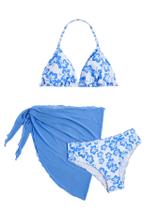 Biquíni floral de verão SOLY HUX, biquíni feminino, frente única, 14Y