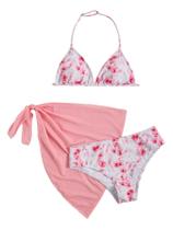 Biquíni floral de verão SOLY HUX, biquíni feminino, frente única, 14Y Biquíni floral de verão SOLY HUX, biquíni feminino, frente única, 14Y