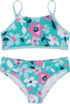 Biquini Floral Verde Água