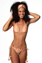 Biquíni Frufru Ouro Rosa