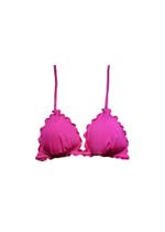 Biquíni frufru ripple feminino rosa magenta com bojo parte de cima avulso Biquíni frufru ripple feminino rosa magenta com bojo parte de cima avulso