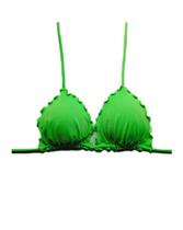 Biquíni frufru ripple feminino verde neon com bojo parte de cima avulso