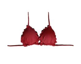 Biquíni frufru ripple feminino vermelho com bojo parte de cima avulso Biquíni frufru ripple feminino vermelho com bojo parte de cima avulso