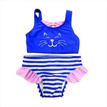 Biquini gatinho listras E babados 3 anos basic +