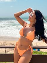 Biquíni Gigi Cortininha Fio Dental Mônaco Laranja Candy
