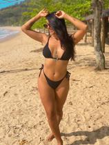 Biquíni Gigi Cortininha Fio Dental Mônaco Preto Biquíni Gigi Cortininha Fio Dental Mônaco Preto