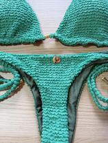 Biquíni Gigi Cortininha Fio Dental Mônaco Verde Esmeralda