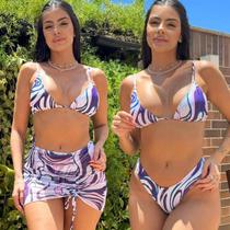 Biquini Gringa Asa Delta Moda Blogueira Completo Poliamida Kit 3 Peças Biquini Gringa Asa Delta Moda Blogueira Completo Poliamida Kit 3 Peças