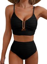 Biquíni Herseas 2 Peças Push Up Cintura Alta Preto Biquíni Herseas 2 Peças Push Up Cintura Alta Preto