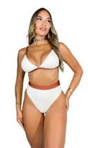 Biquíni Hot Pants Cintura Alta Top Com Bojo Removível