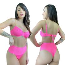 Biquíni Hot Pants Faixa Meia Taça Retrô Canelado Mônaco Corrente Biquíni Hot Pants Faixa Meia Taça Retrô Canelado Mônaco Corrente